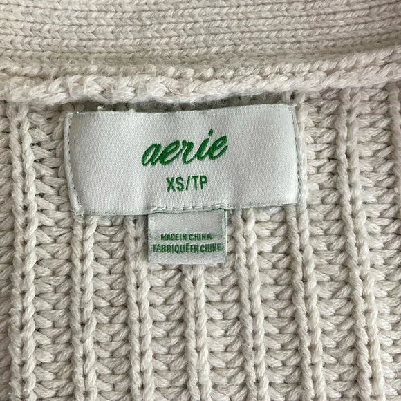 Aerie Cream Women's Size XS Knit Cardigan - Picture 3 of 5
